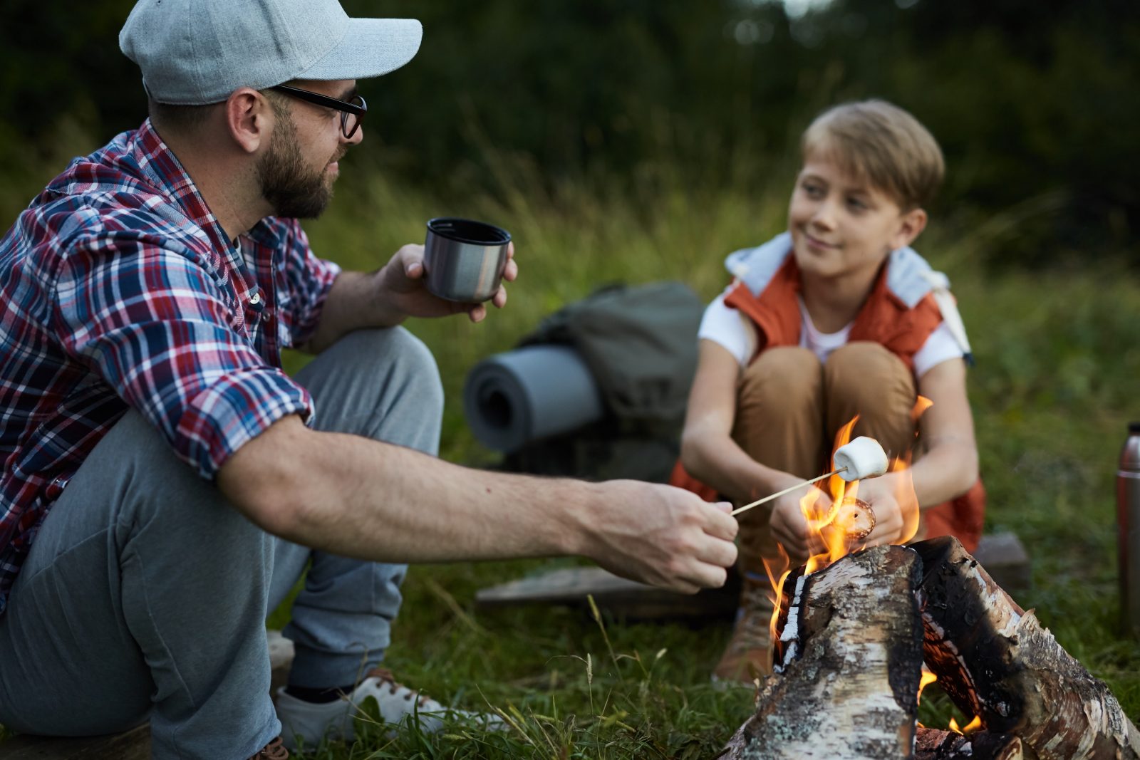 cooking outside with the kids