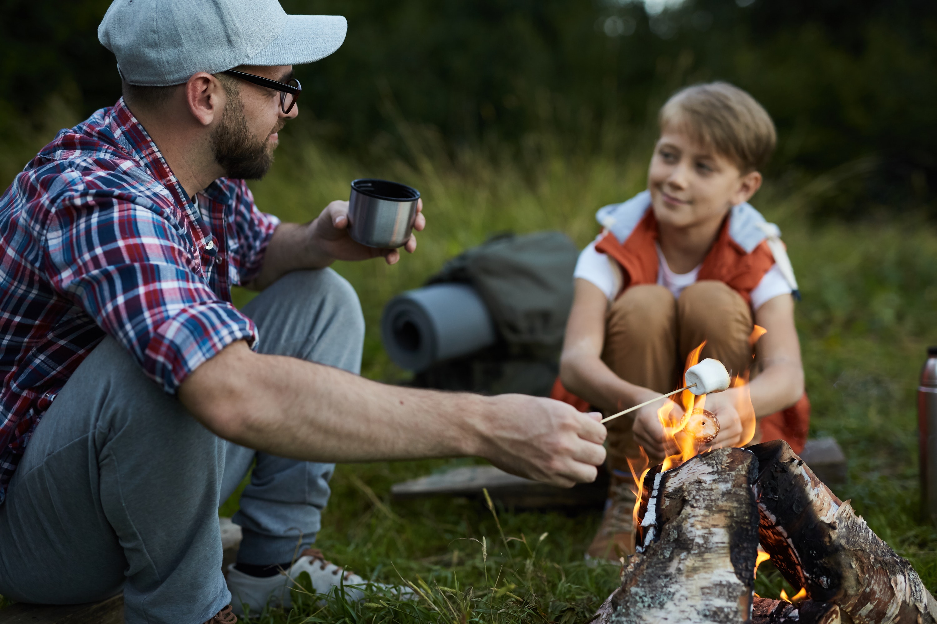 cooking outside with the kids