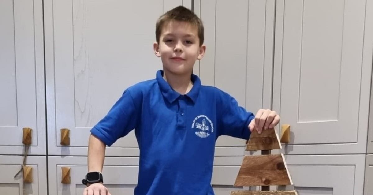 Nine year old entrepreneur brightens village with home made Christmas trees