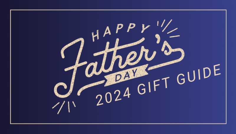 Blue gold retro handwriting father's day gift tag