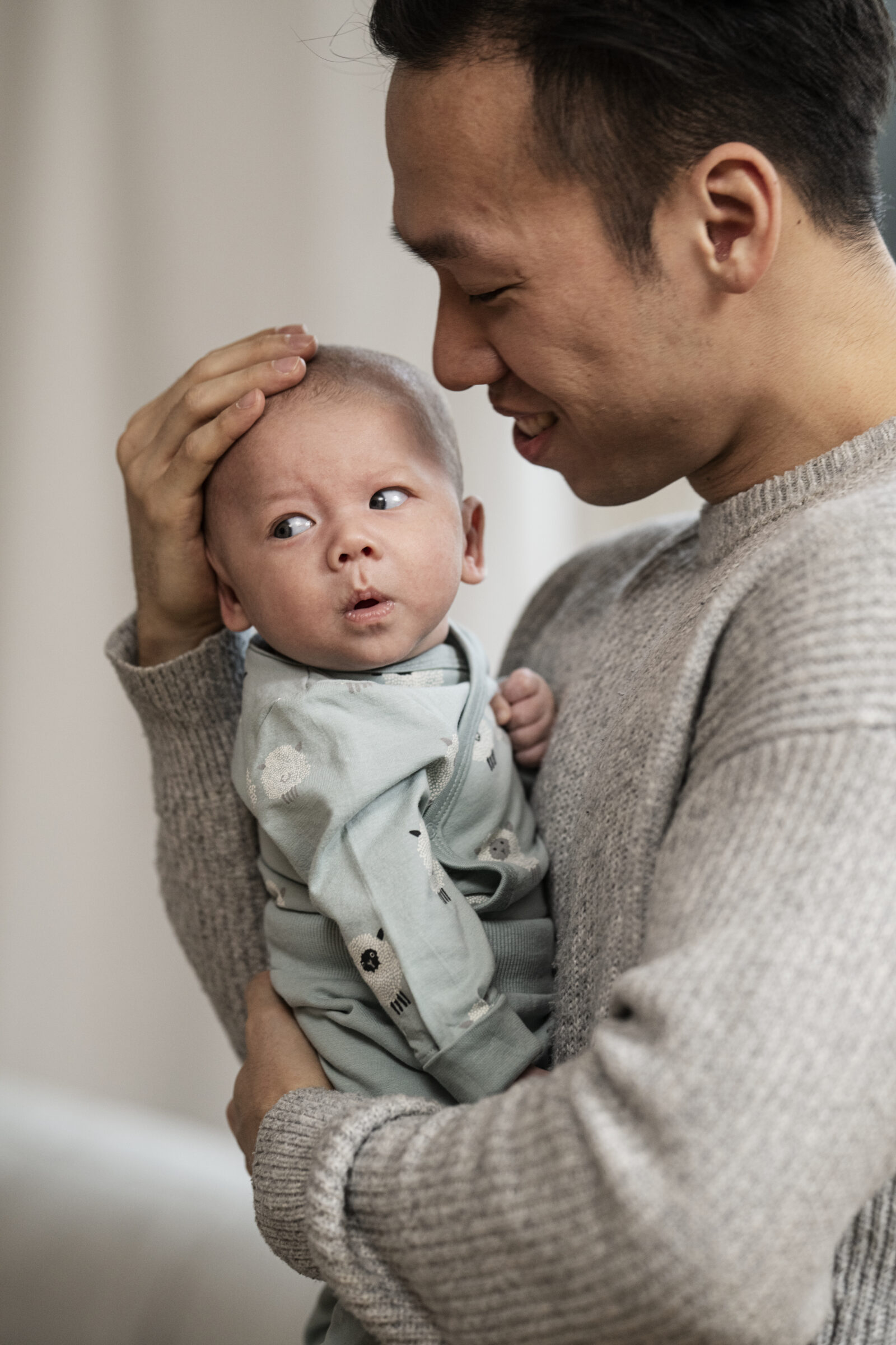 Baby and father
